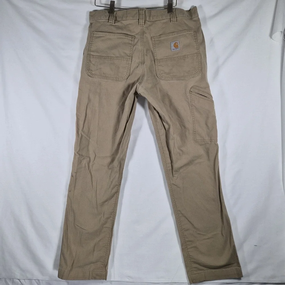 Carhartt Rugged Flex Relaxed Fit Canvas Work Pants Men's 32x30 Tan Workwear